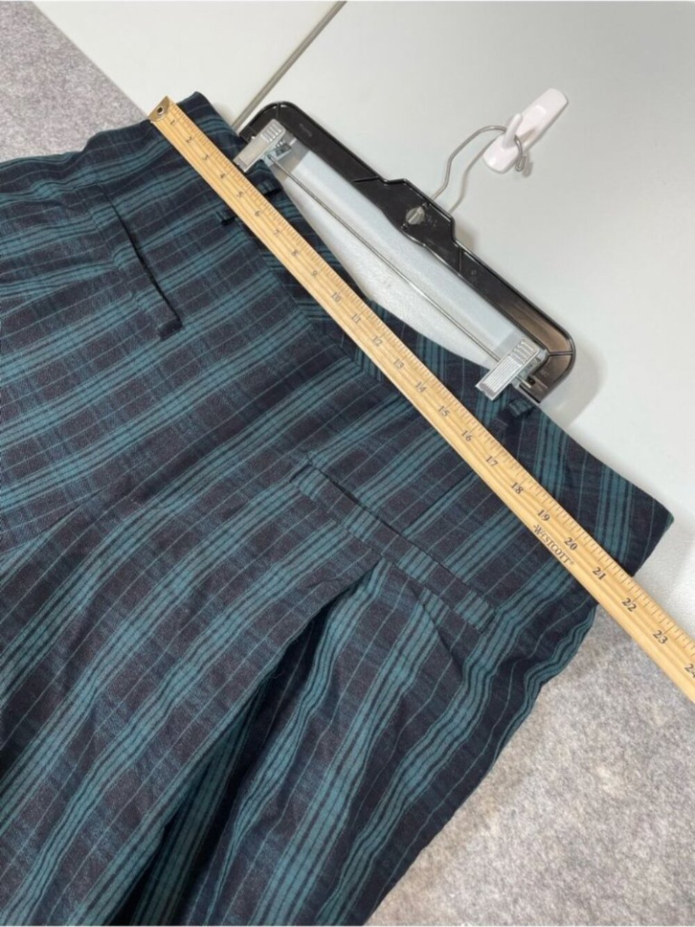 Cider Plaid Wide Leg Pants Blue Black 4XL Grunge Y2K Streetwear Academia Relaxed - Picture 8 of 15